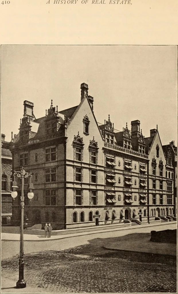 An illustration from A history of real estate, building and architecture in New York City during the last quarter of a century, 1898, leaf 417