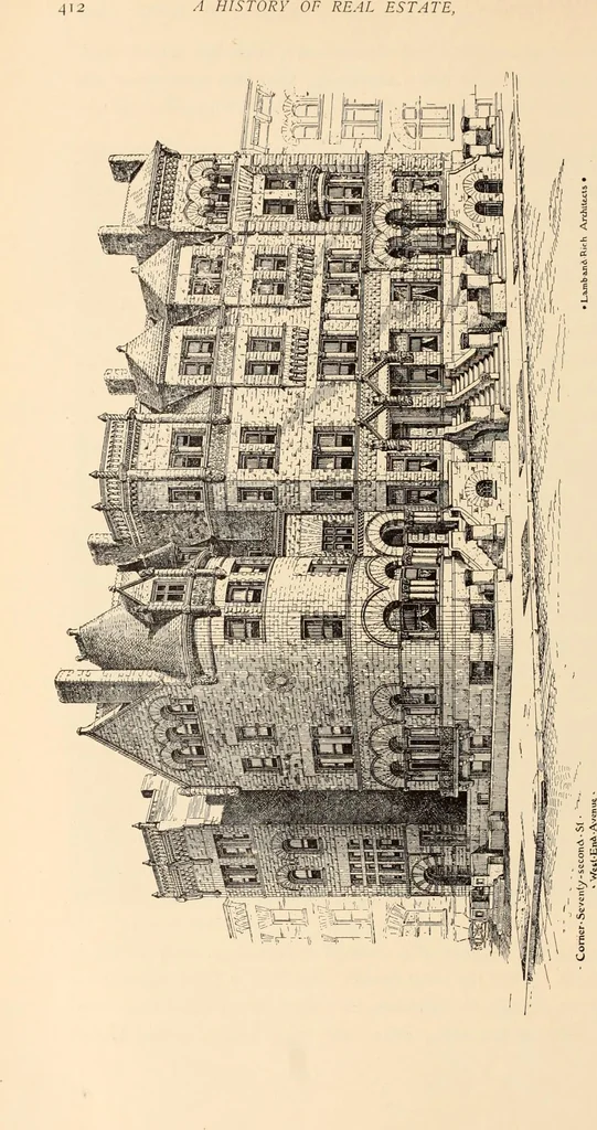 An illustration from A history of real estate, building and architecture in New York City during the last quarter of a century, 1898, leaf 419