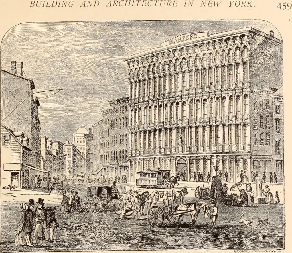 An illustration from A history of real estate, building and architecture in New York City during the last quarter of a century, 1898, leaf 466