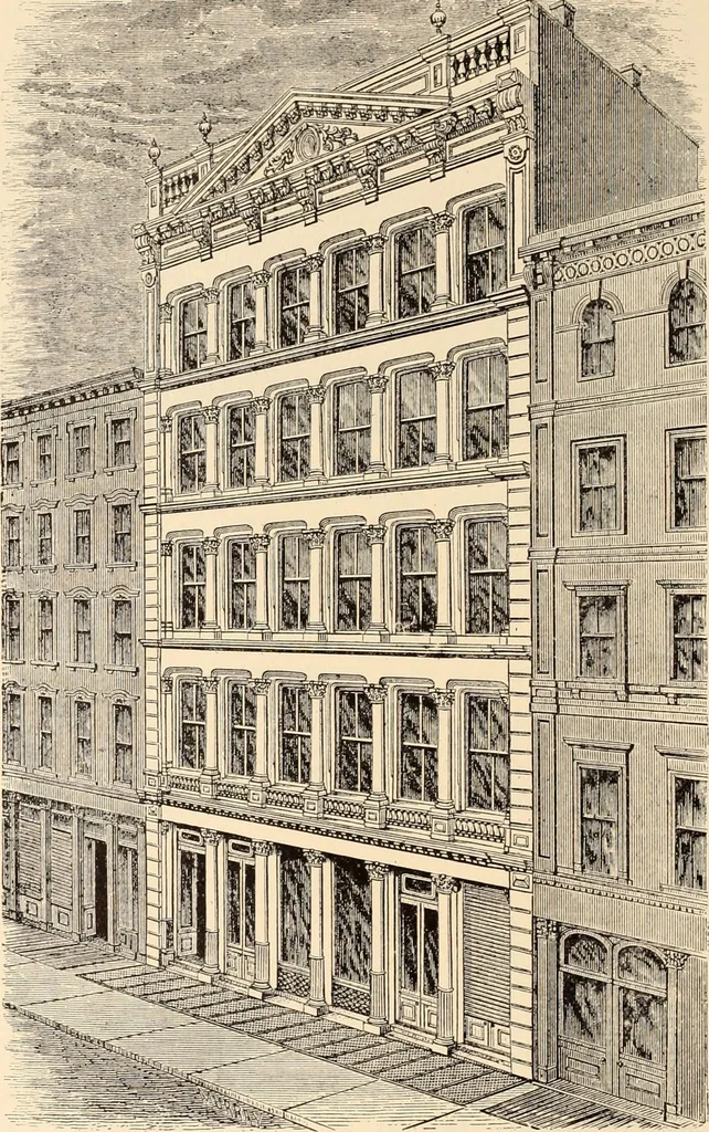 An illustration from A history of real estate, building and architecture in New York City during the last quarter of a century, 1898, leaf 467