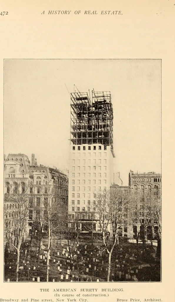 An illustration from A history of real estate, building and architecture in New York City during the last quarter of a century, 1898, leaf 479