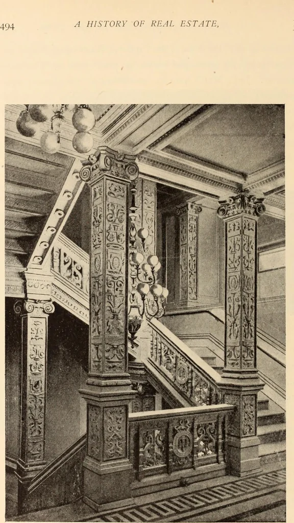 An illustration from A history of real estate, building and architecture in New York City during the last quarter of a century, 1898, leaf 501