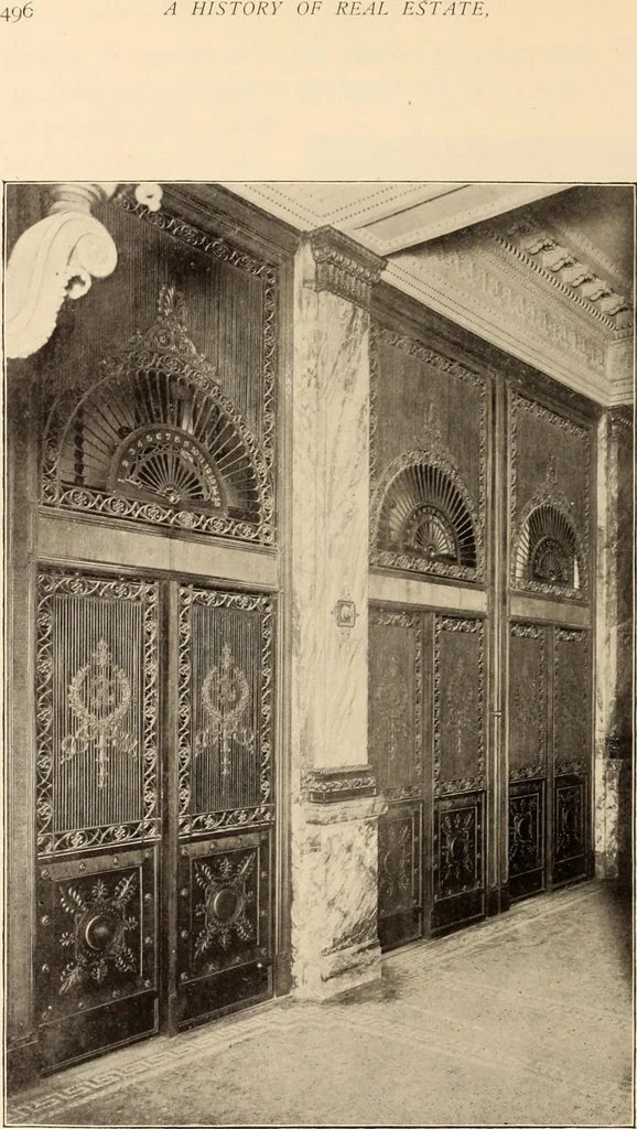 An illustration from A history of real estate, building and architecture in New York City during the last quarter of a century, 1898, leaf 503