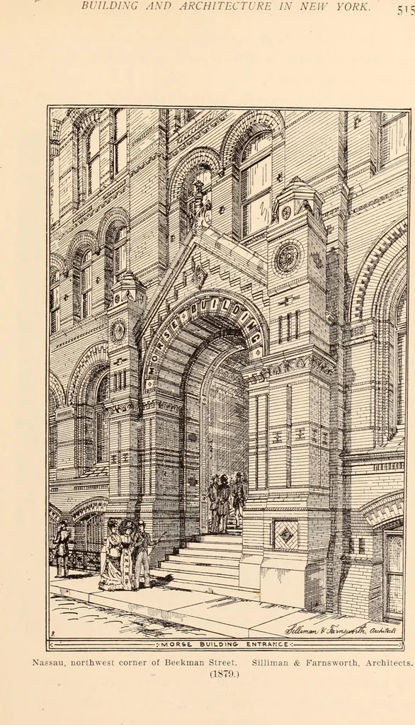 An illustration from A history of real estate, building and architecture in New York City during the last quarter of a century, 1898, leaf 522