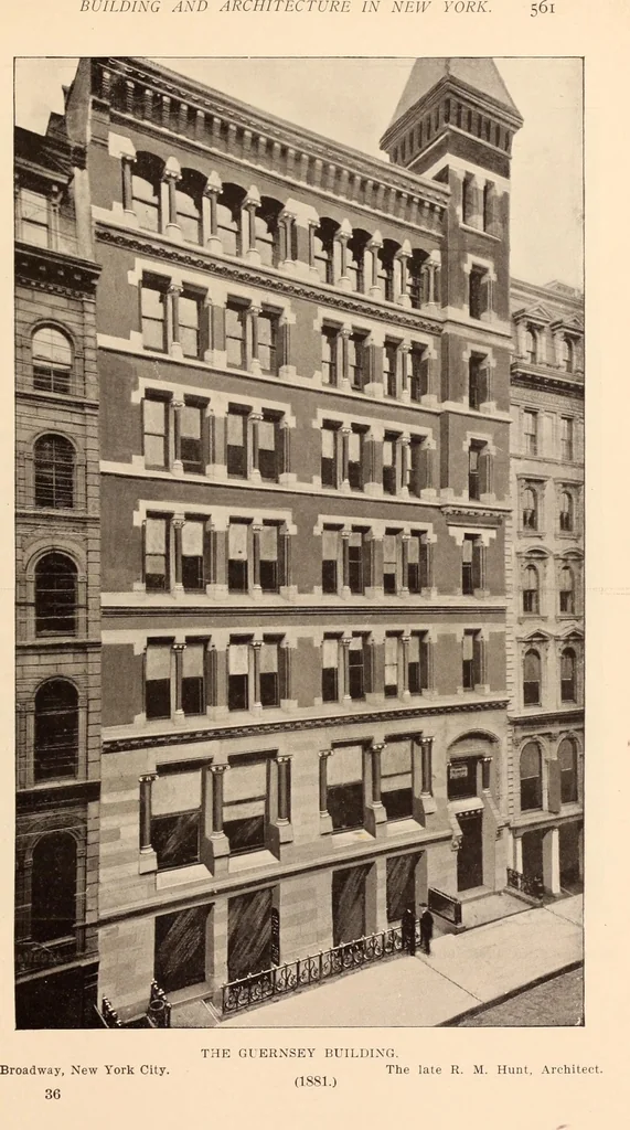 An illustration from A history of real estate, building and architecture in New York City during the last quarter of a century, 1898, leaf 568
