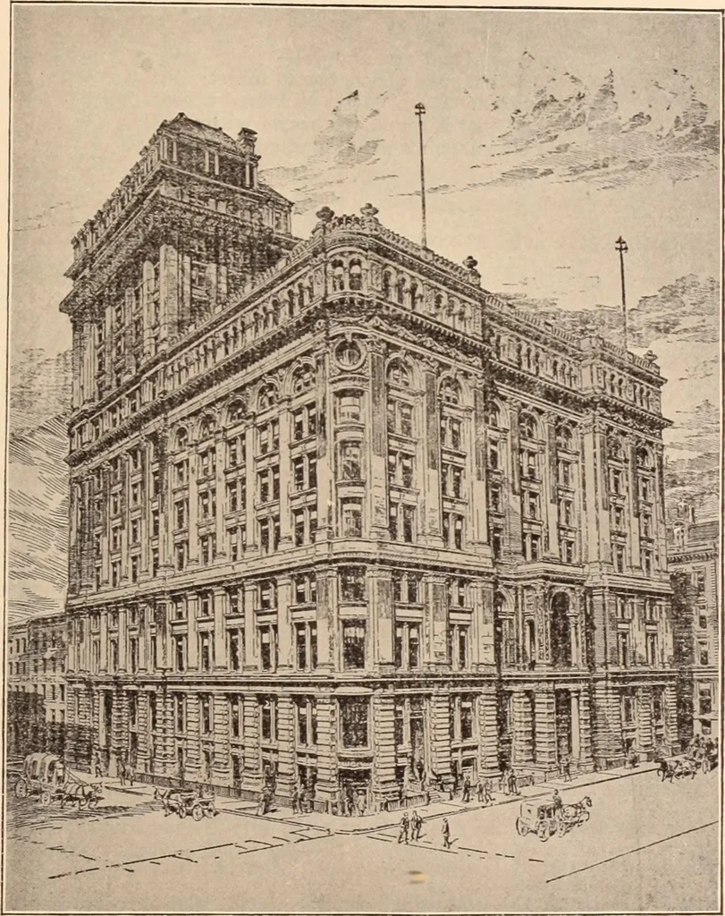 An illustration from A history of real estate, building and architecture in New York City during the last quarter of a century, 1898, leaf 576