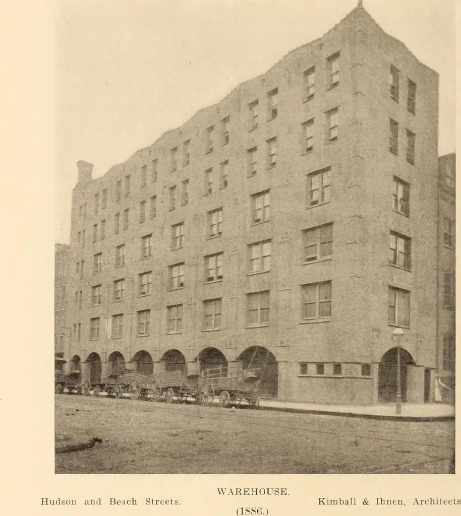 An illustration from A history of real estate, building and architecture in New York City during the last quarter of a century, 1898, leaf 585