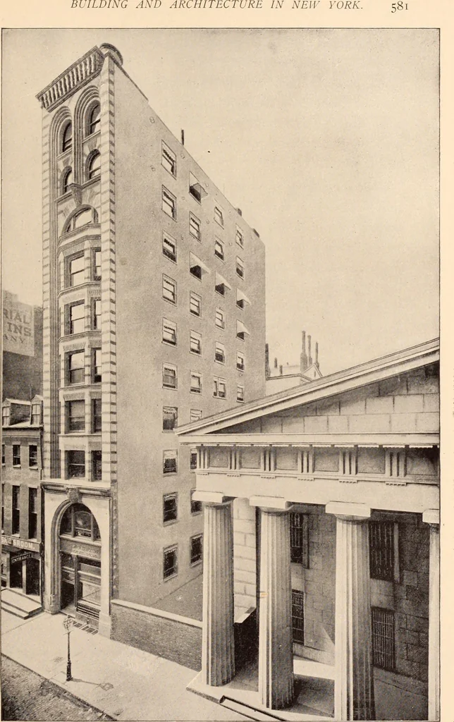An illustration from A history of real estate, building and architecture in New York City during the last quarter of a century, 1898, leaf 588