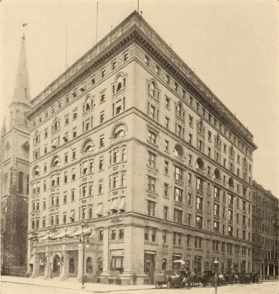 An illustration from A history of real estate, building and architecture in New York City during the last quarter of a century, 1898, leaf 591