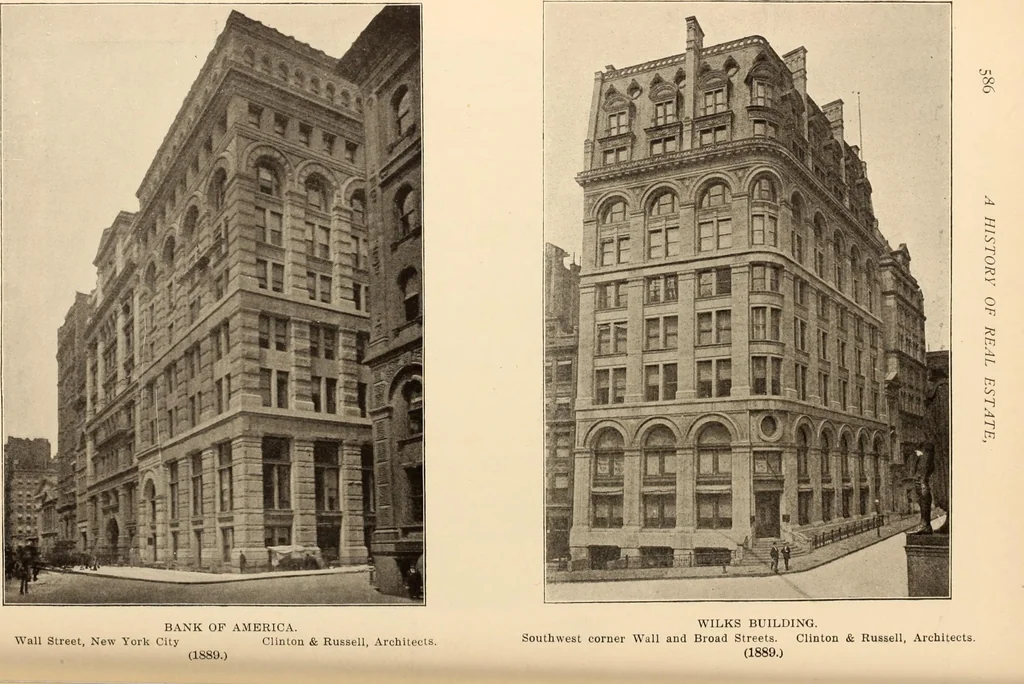 An illustration from A history of real estate, building and architecture in New York City during the last quarter of a century, 1898, leaf 593