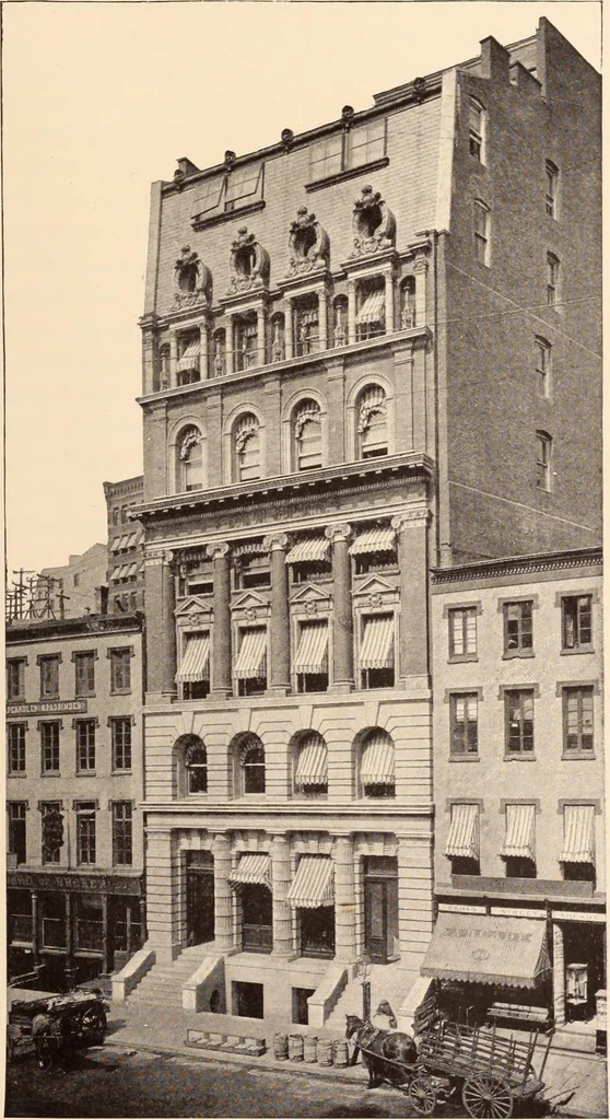 An illustration from A history of real estate, building and architecture in New York City during the last quarter of a century, 1898, leaf 606