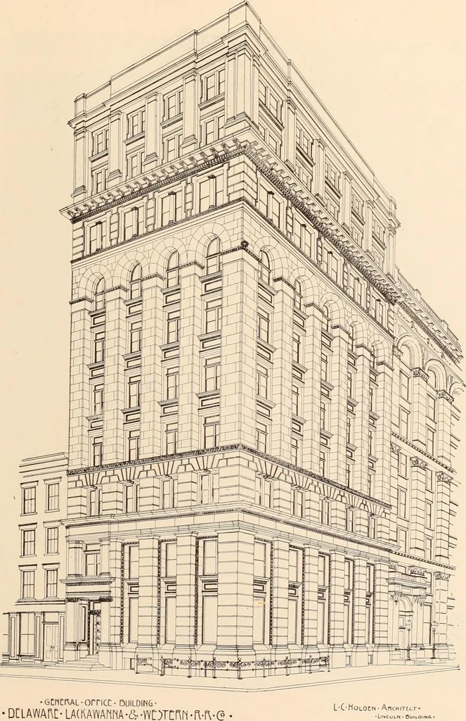 An illustration from A history of real estate, building and architecture in New York City during the last quarter of a century, 1898, leaf 610