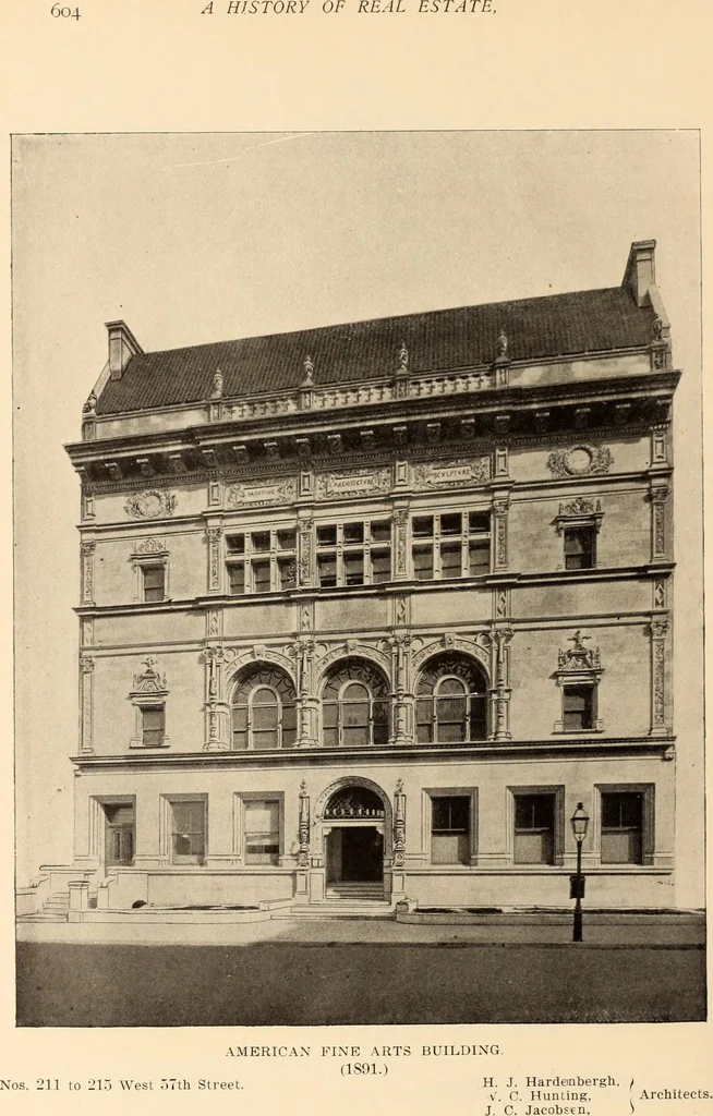 An illustration from A history of real estate, building and architecture in New York City during the last quarter of a century, 1898, leaf 611