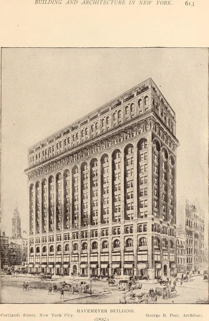 An illustration from A history of real estate, building and architecture in New York City during the last quarter of a century, 1898, leaf 620