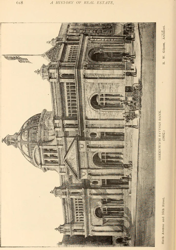 An illustration from A history of real estate, building and architecture in New York City during the last quarter of a century, 1898, leaf 625