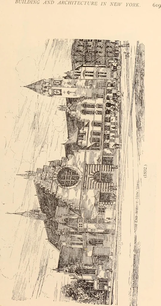 An illustration from A history of real estate, building and architecture in New York City during the last quarter of a century, 1898, leaf 626
