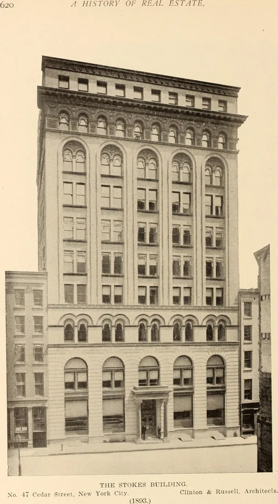 An illustration from A history of real estate, building and architecture in New York City during the last quarter of a century, 1898, leaf 627