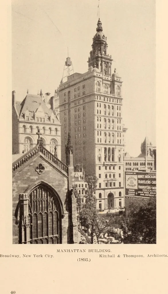 An illustration from A history of real estate, building and architecture in New York City during the last quarter of a century, 1898, leaf 632