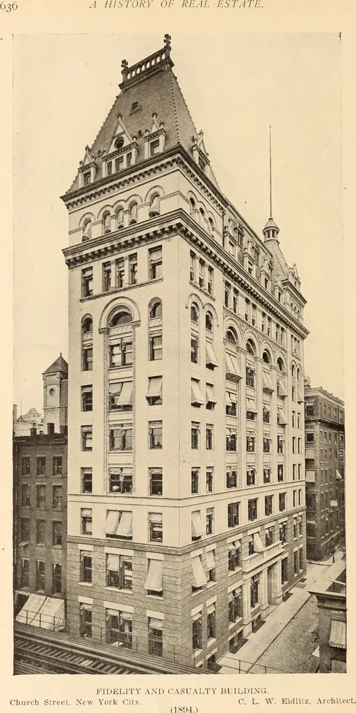 An illustration from A history of real estate, building and architecture in New York City during the last quarter of a century, 1898, leaf 643
