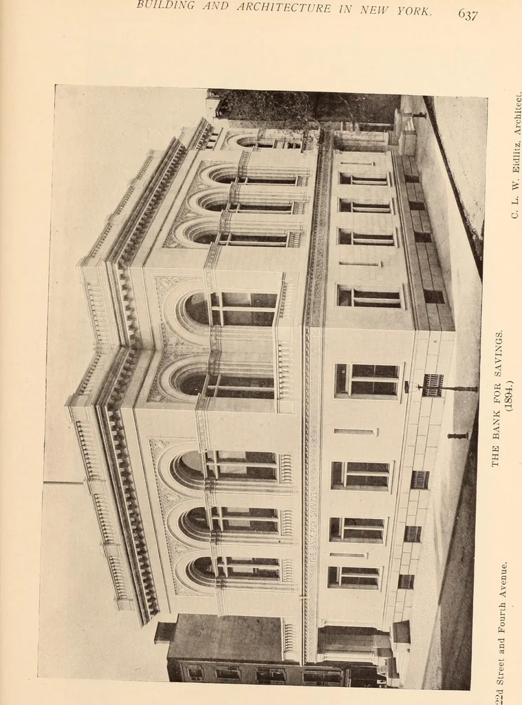 An illustration from A history of real estate, building and architecture in New York City during the last quarter of a century, 1898, leaf 644
