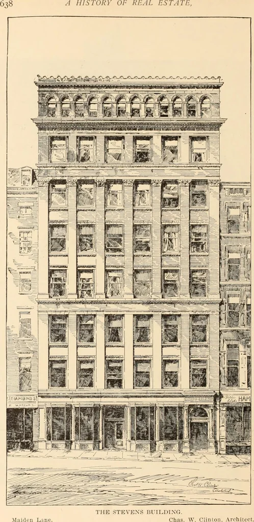 An illustration from A history of real estate, building and architecture in New York City during the last quarter of a century, 1898, leaf 645