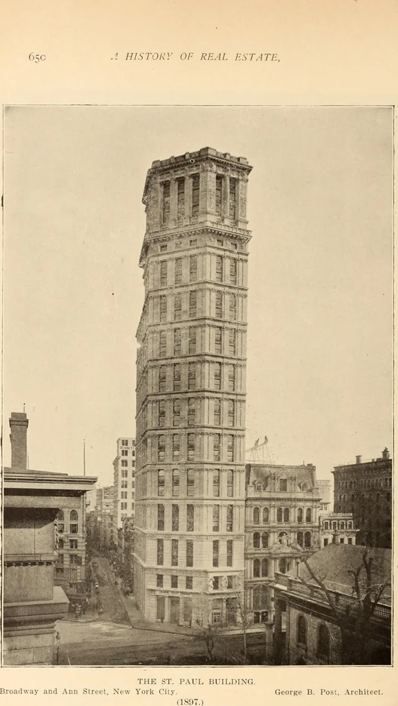 An illustration from A history of real estate, building and architecture in New York City during the last quarter of a century, 1898, leaf 657