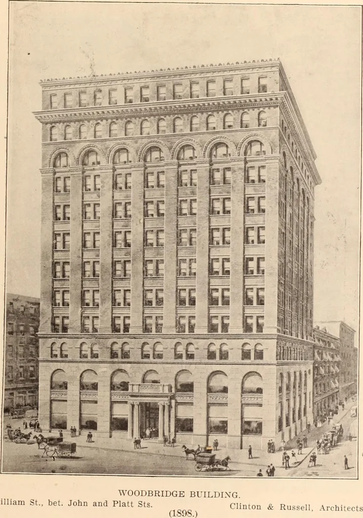An illustration from A history of real estate, building and architecture in New York City during the last quarter of a century, 1898, leaf 662