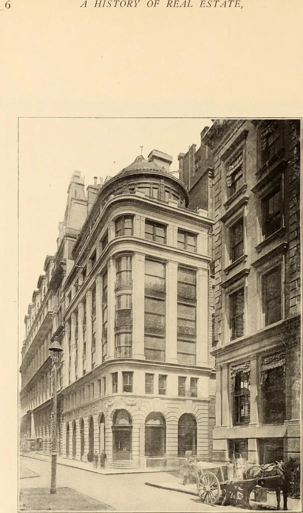 An illustration from A history of real estate, building and architecture in New York City during the last quarter of a century, 1898, leaf 663