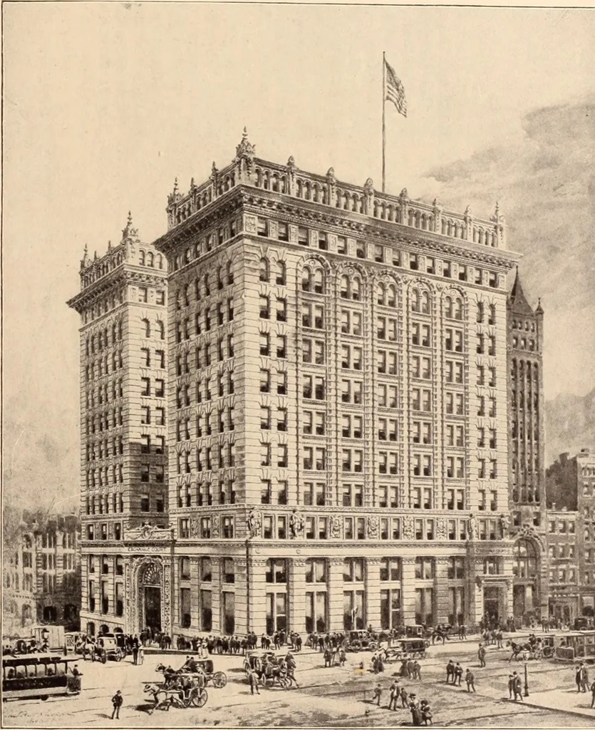 An illustration from A history of real estate, building and architecture in New York City during the last quarter of a century, 1898, leaf 664