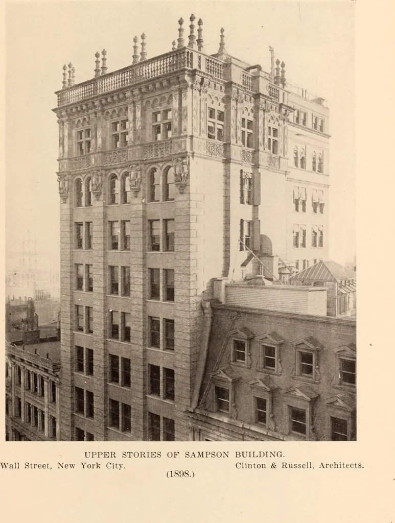 An illustration from A history of real estate, building and architecture in New York City during the last quarter of a century, 1898, leaf 668