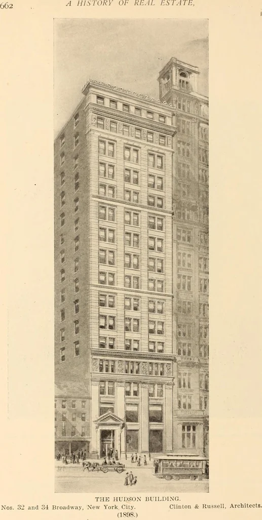An illustration from A history of real estate, building and architecture in New York City during the last quarter of a century, 1898, leaf 669