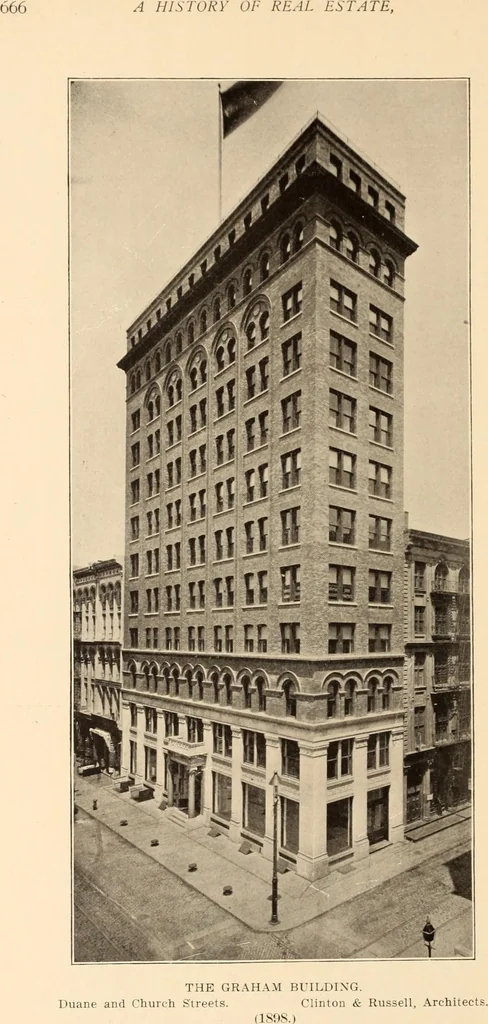 An illustration from A history of real estate, building and architecture in New York City during the last quarter of a century, 1898, leaf 673