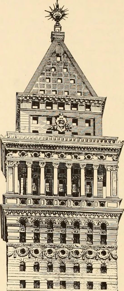 An illustration from A history of real estate, building and architecture in New York City during the last quarter of a century, 1898, leaf 691
