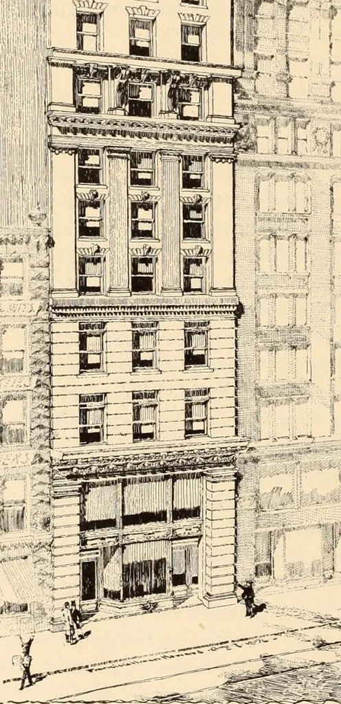 An illustration from A history of real estate, building and architecture in New York City during the last quarter of a century, 1898, leaf 707