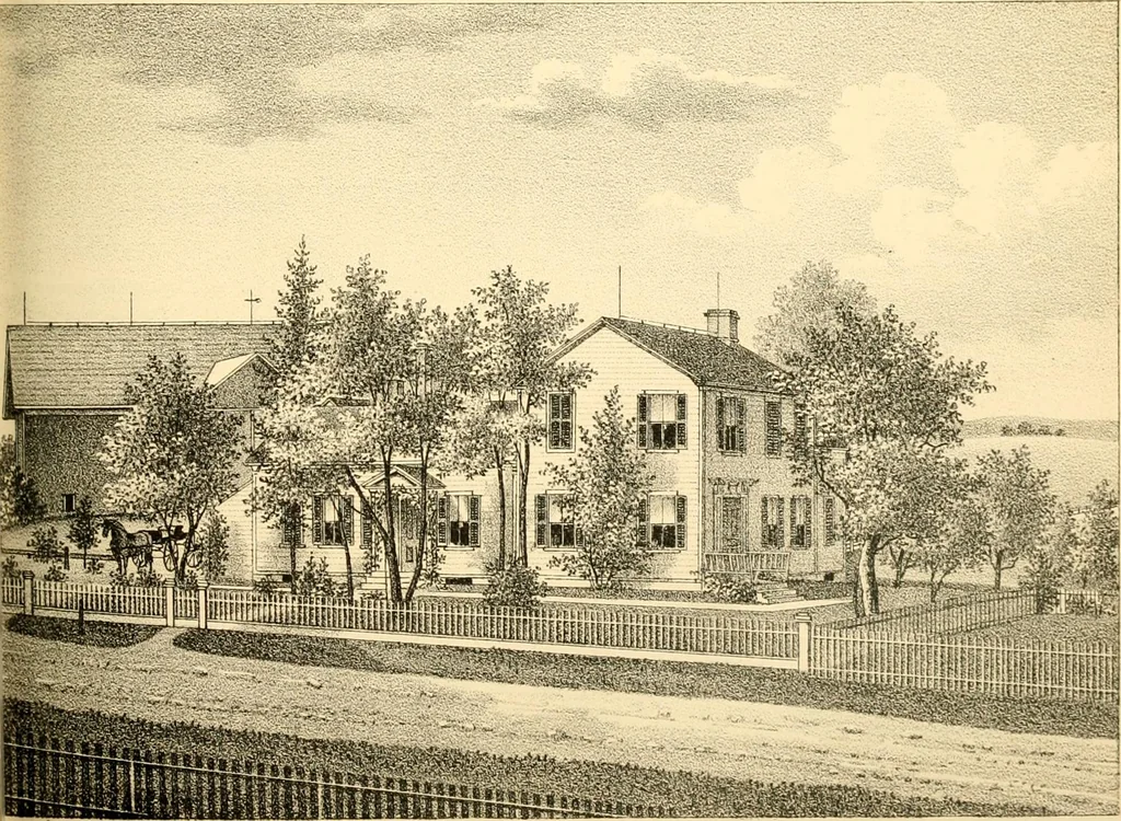 An illustration from History of Rensselaer Co., New York, 1880, leaf 500