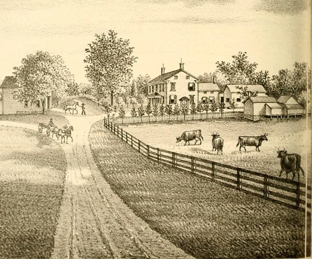 An illustration from History of Rensselaer Co., New York, 1880, leaf 585