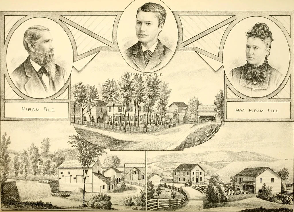 An illustration from History of Rensselaer Co., New York, 1880, leaf 704