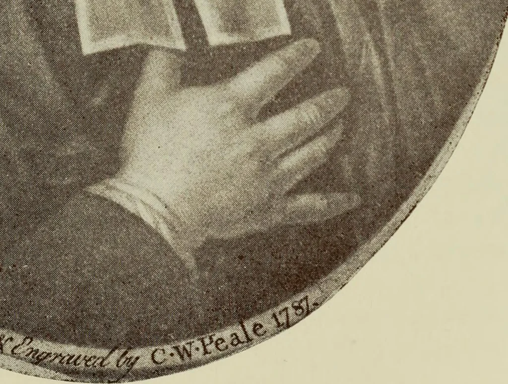 An illustration from A history of the rise and progress of the arts of design in the United States, 1918, leaf 238