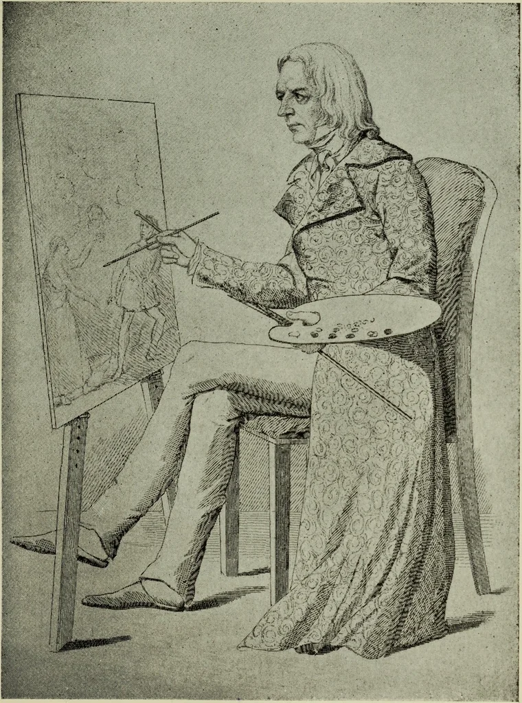 An illustration from A history of the rise and progress of the arts of design in the United States, 1918, leaf 402