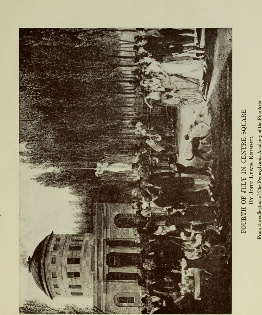 An illustration from A history of the rise and progress of the arts of design in the United States, 1918, leaf 492