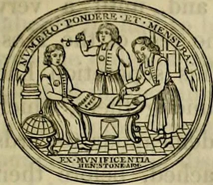 An illustration from A history of the royal foundation of Christ's Hospital : with an acount of the plan of education, the internal economy of the institution, and memoirs of eminent Blues : preceded by a narrative of the rise, progress, and suppression of the convent of the Grey Friars in London, 1834, leaf 114