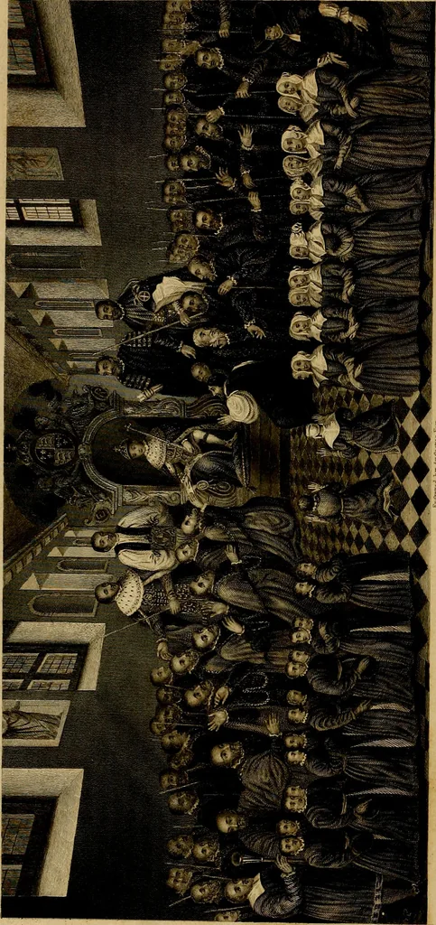 An illustration from A history of the royal foundation of Christ's Hospital : with an acount of the plan of education, the internal economy of the institution, and memoirs of eminent Blues : preceded by a narrative of the rise, progress, and suppression of the convent of the Grey Friars in London, 1834, leaf 5