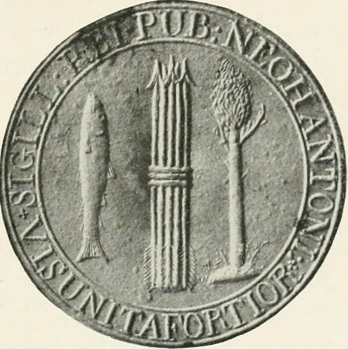 An illustration from History of the seal and flag of the state of New Hampshire, 1916, leaf 52