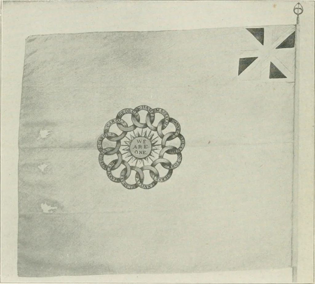 An illustration from History of the seal and flag of the state of New Hampshire, 1916, leaf 77