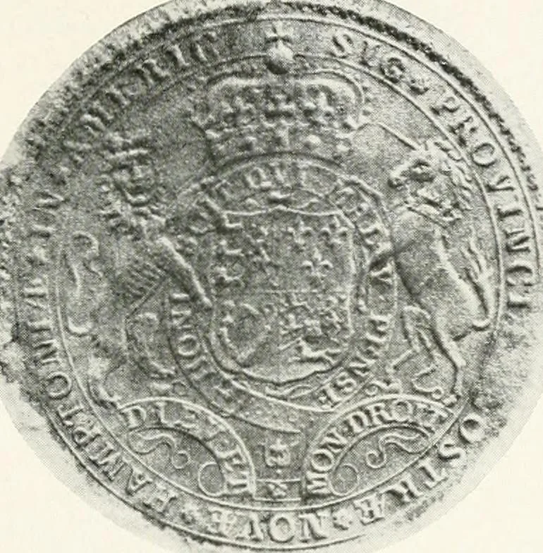 An illustration from History of the seal and flag of the State of New Hampshire, 1916, leaf 40