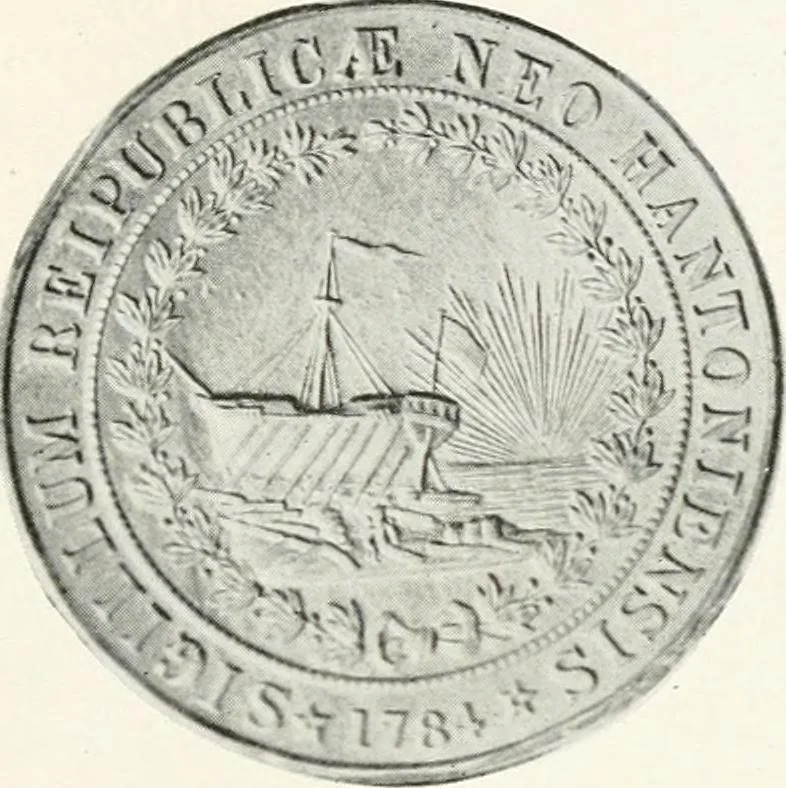 An illustration from History of the seal and flag of the State of New Hampshire, 1916, leaf 62