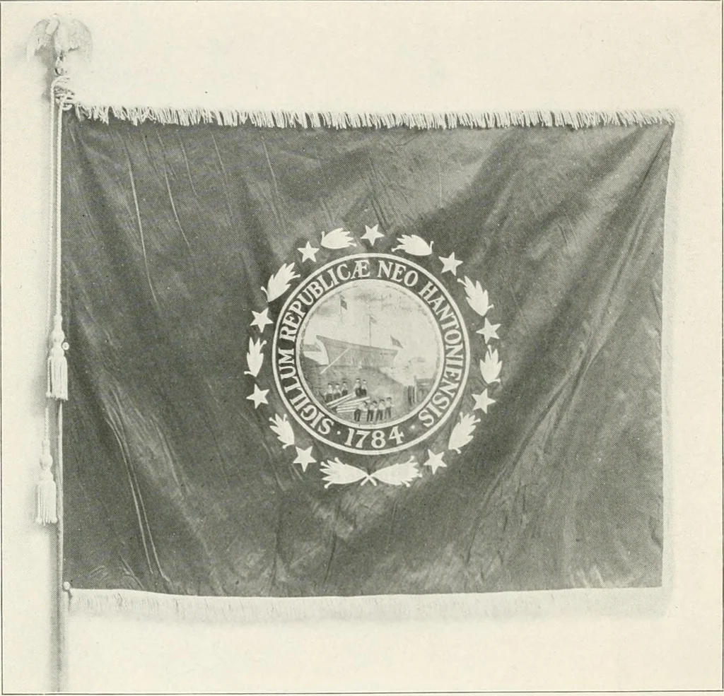 An illustration from History of the seal and flag of the State of New Hampshire, 1916, leaf 73