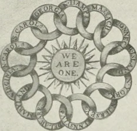 An illustration from History of the seal and flag of the State of New Hampshire, 1916, leaf 77