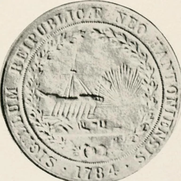 An illustration from History of the seal and flag of the state of New Hampshire, 1916, leaf 72