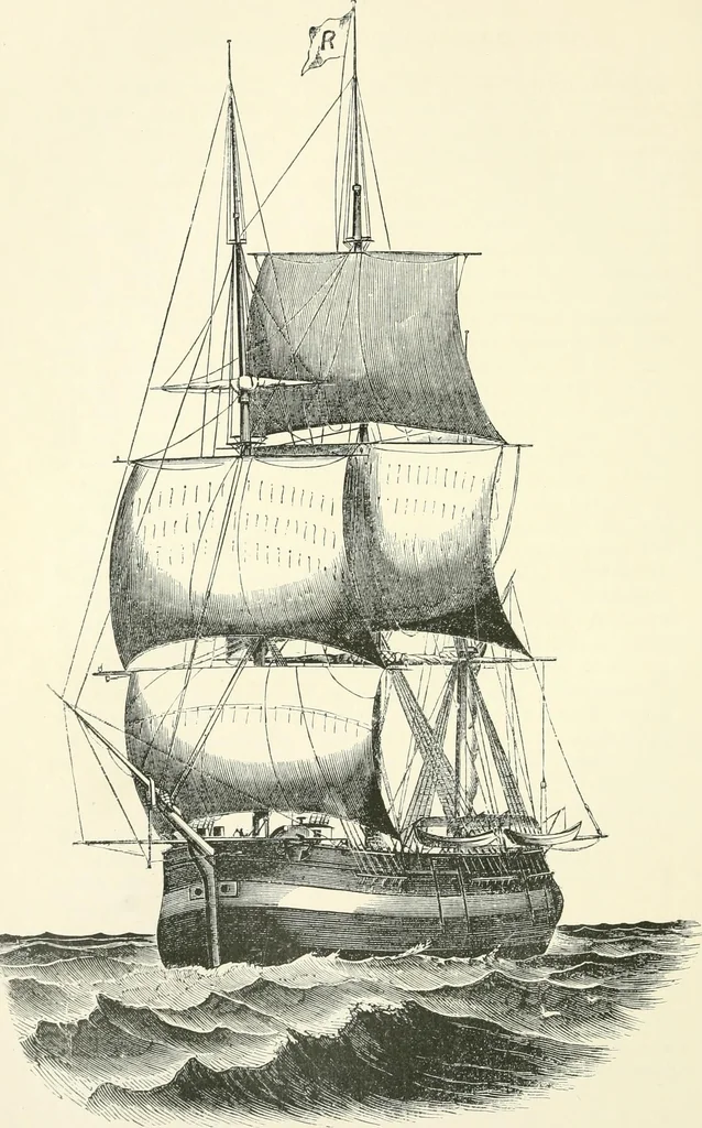 An illustration from History of shipbuilding on North river, Plymouth county, Massachusetts, with genealogies of the shipbuilders, and accounts of the industries upon its tributaries. 1640 to 1872, 1889, leaf 243